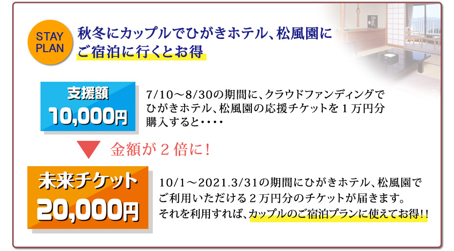 秋冬にカップルでひがきホテル、松風園にご宿泊に行くとお得