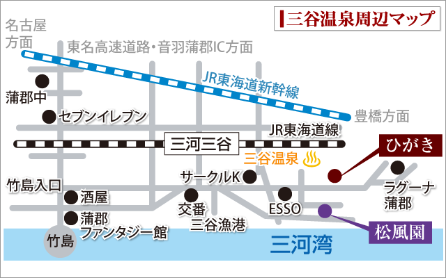 三谷温泉周辺マップ